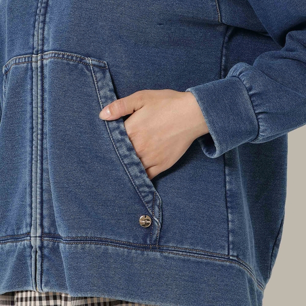 デニムライクジップアップパーカー | レディースファッション【JUNIOR