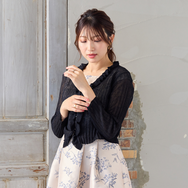 クロップドフリルカーディガン SNIDEL｜クロップドフリルカーディガン | Rakuten Fashion(楽天