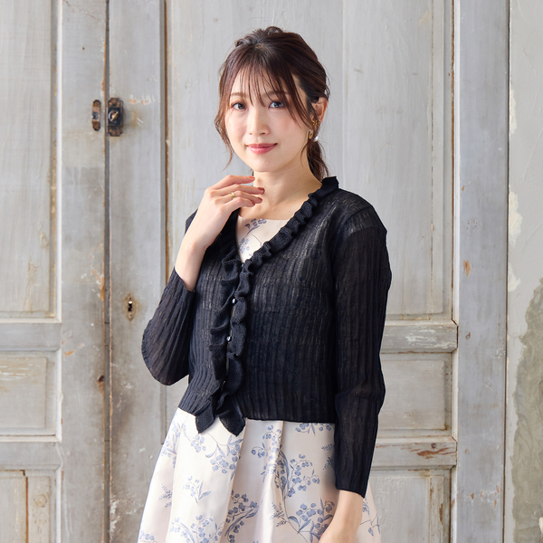 クロップドフリルカーディガン SNIDEL｜クロップドフリルカーディガン | Rakuten Fashion(楽天