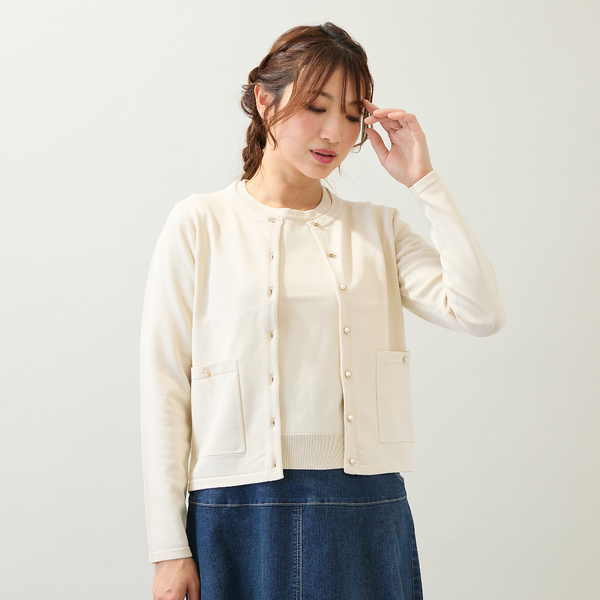 ローズティアラ（Rose Tiara）/【ブローチ付き】アンサンブルニット ブローチ付き】アンサンブルニット | レディースファッション【JUNIOR