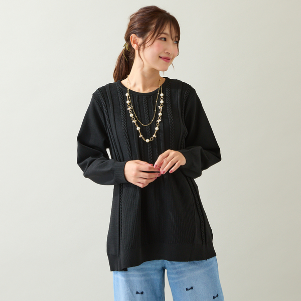 ペプラムニットプルオーバー | レディースファッション【JUNIOR