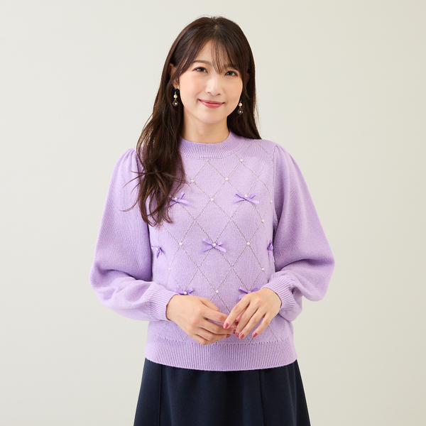 アーガイルリボンニット | レディースファッション【JUNIOR Online Shop】