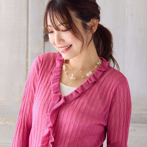 Rose Tiara フード付きピンクコート　サイズ38最終プライス Rose Tiara ジャケット テーラードジャケット ファンシー