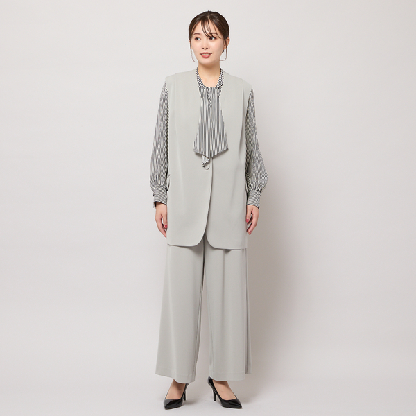 セットアップ対応】ショルダータック・ノーカラージレ | レディース