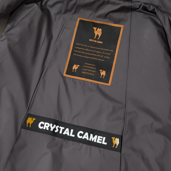 キャメル入り中綿・ジップアップフーディージレ | レディース