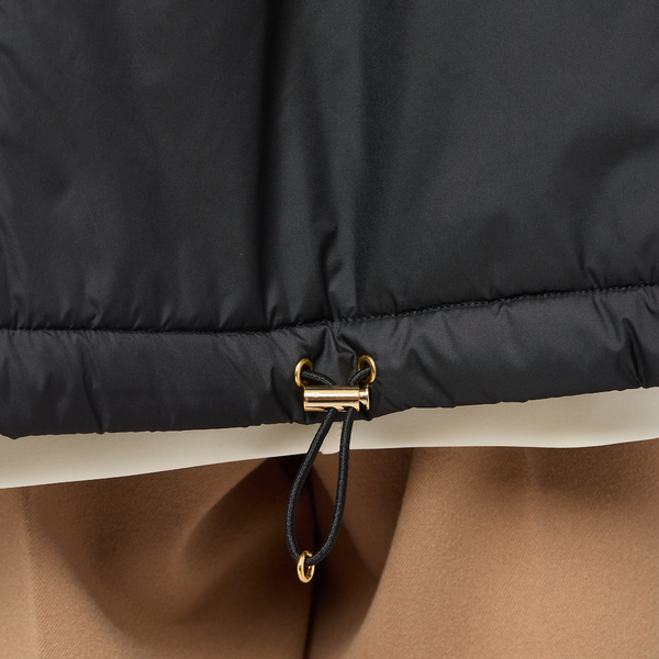 キャメル入り中綿・ジップアップフーディージレ | レディース