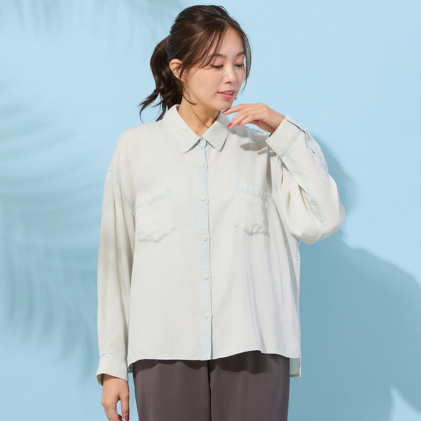 手洗いOK・セットアップ対応】製品洗い・テンセルデニムシャツ