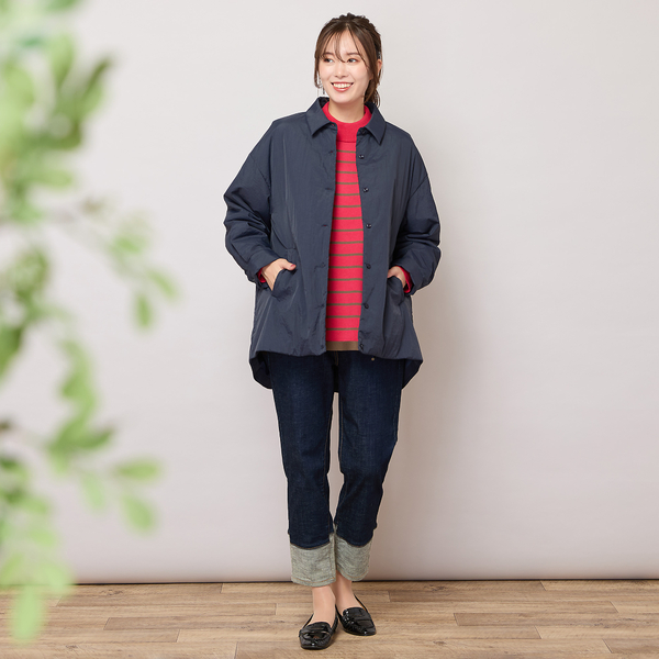 極薄中綿入りオーバーシャツ | レディースファッション【JUNIOR Online