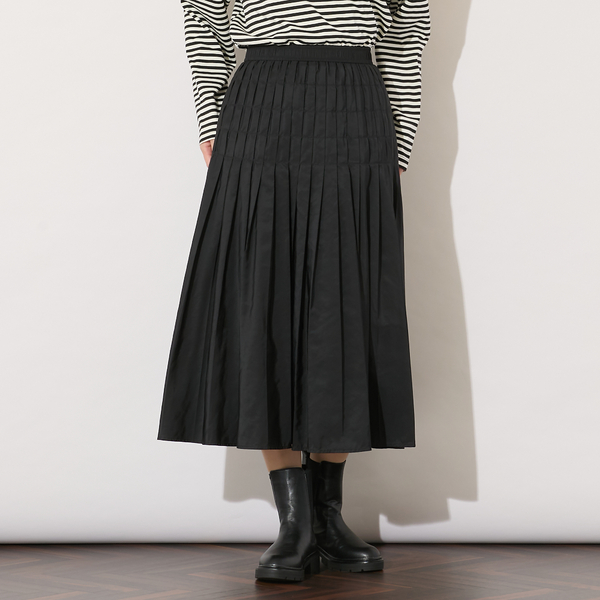 セットアップ対応】片ヒダプリーツスカート | レディースファッション