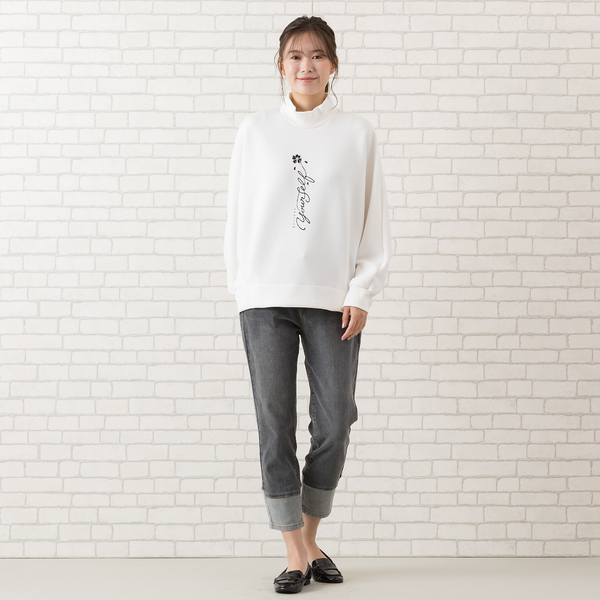 手洗いOK・INDIMARK】裾切り替えデニムパンツ | レディース