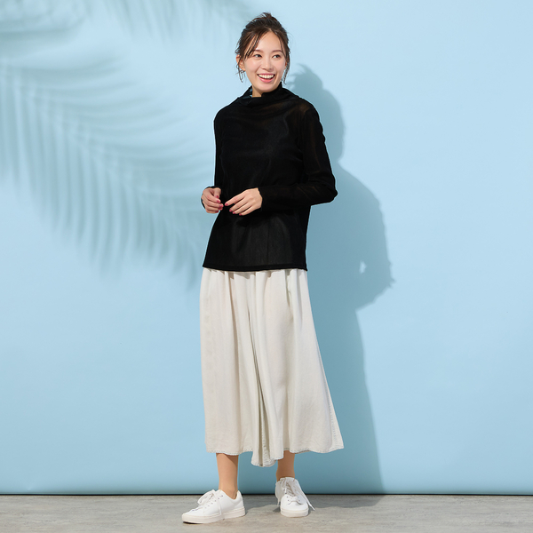 手洗いOK・セットアップ対応】製品洗い・テンセルデニムキュロット