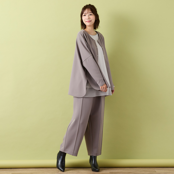 手洗いOK・セットアップ対応】アクアスーティングタックワイドパンツ