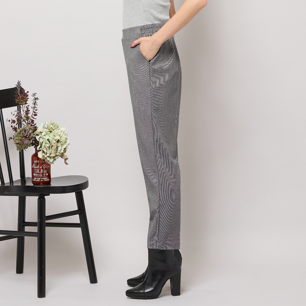 ピサーノ（PISANO）/【手洗いOK・吸湿発熱】真空プリーツ・アンクル丈パンツ（千鳥） 手洗いOK・吸湿発熱】真空プリーツ・アンクル丈パンツ（千鳥