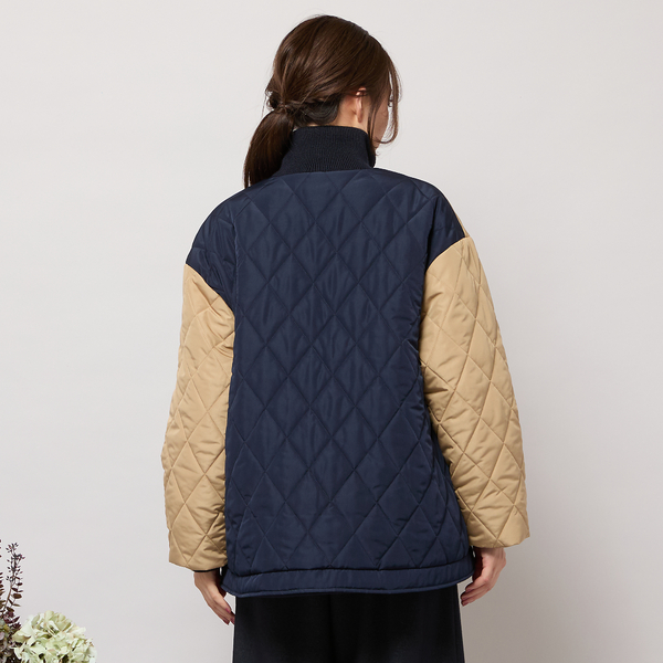 ダイヤ柄キルト加工中綿ジャケット | レディースファッション【JUNIOR