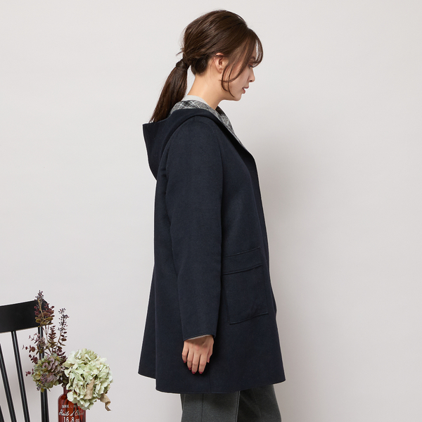 リバーチェックフーディーコート | レディースファッション【JUNIOR