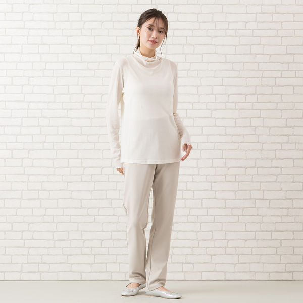 手洗いOK・綿100％】ボトルネック・シアートップス | レディース