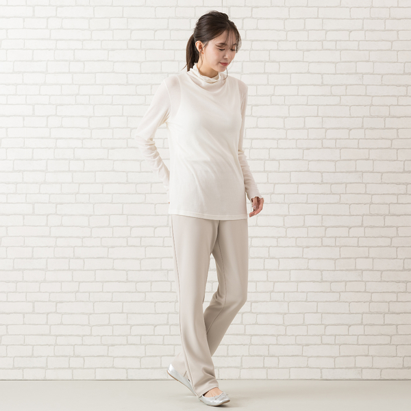 SORIN シアートップス　長袖ホワイト SORIN（ソリン） tシャツ Sheer Check 2Way Top/シアーチェック 2WAY