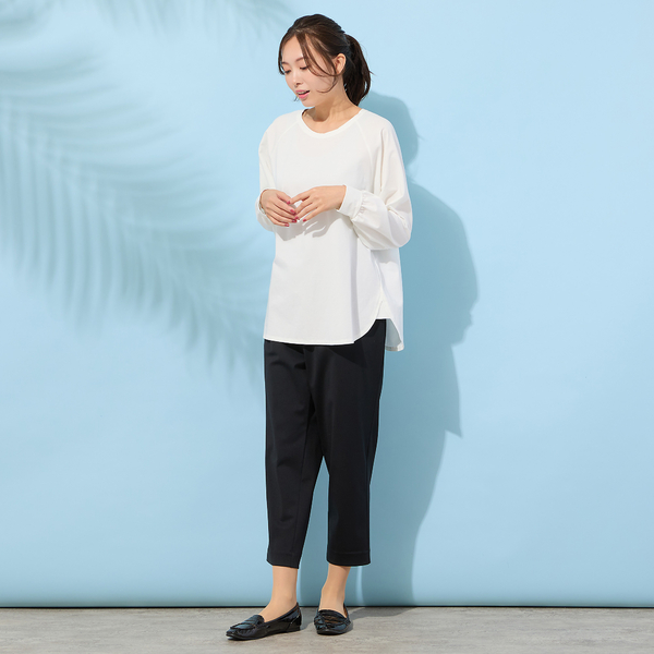 手洗いOK】ラグランスリーブカットソー | レディースファッション