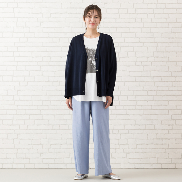 【手洗いOK・綿100％】顔料＋箔プリントリラックスＴシャツ 手洗いOK・綿100％】顔料＋箔プリントリラックスTシャツ