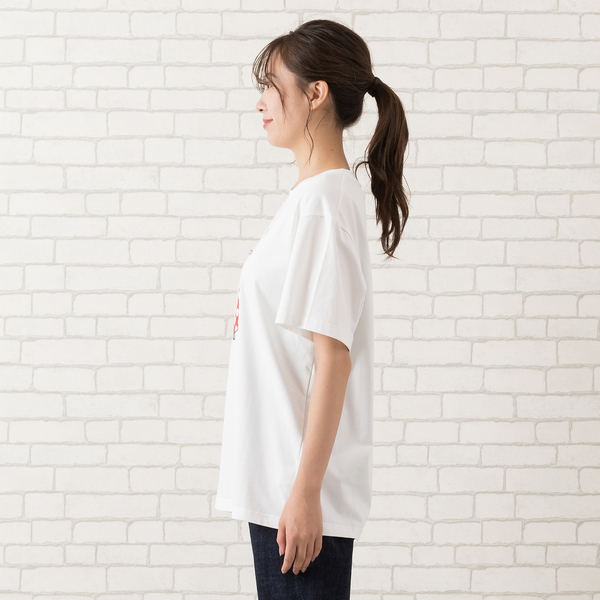 【手洗いOK・綿100％・ＨＡＰＰＹ　ＦＡＣＥ】エマちゃんプリントＴシャツ 手洗いOK・綿100％・HAPPY FACE】エマちゃんプリントT