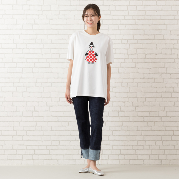 【手洗いOK・綿100％・ＨＡＰＰＹ　ＦＡＣＥ】エマちゃんプリントＴシャツ 手洗いOK・綿100％・HAPPY FACE】エマちゃんプリントT