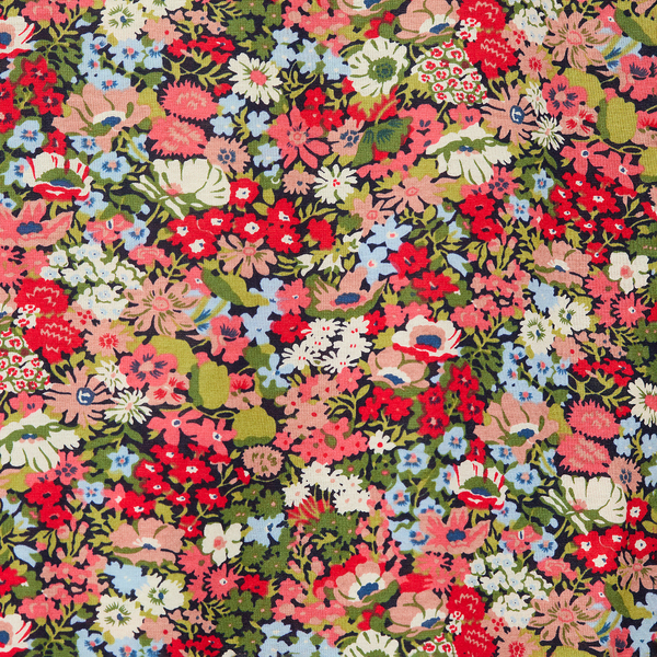 手洗いOK・綿100％・リバティコラボ】フラワープリントラウンドヘム