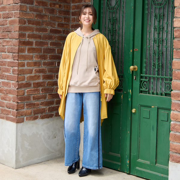 手洗いOK・HAPPY FACE】エマちゃんコラボプリントフーディーパーカー