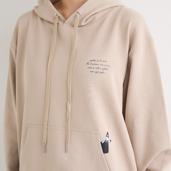 ピサーノ（PISANO）/【手洗いOK・HAPPY FACE】エマちゃんコラボプリントフーディーパーカー 手洗いOK・HAPPY FACE】エマちゃんコラボプリントフーディーパーカー