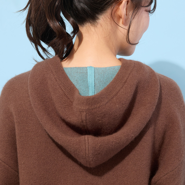 FOXダブルフェイス・フーディーニット | レディースファッション