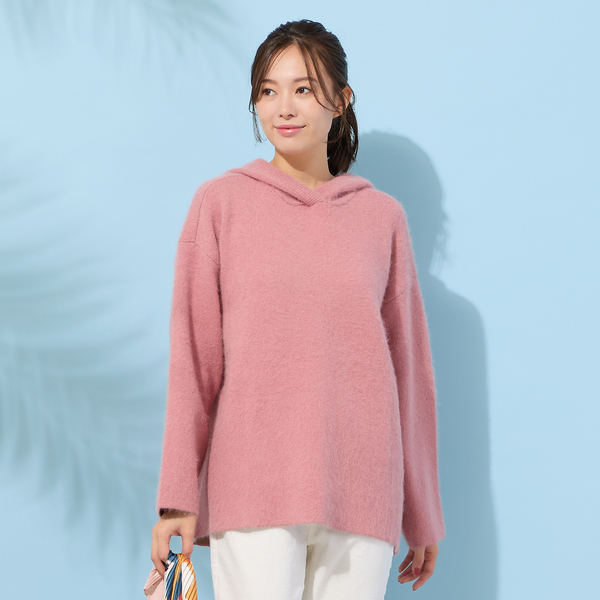 FOXダブルフェイス・フーディーニット | レディースファッション