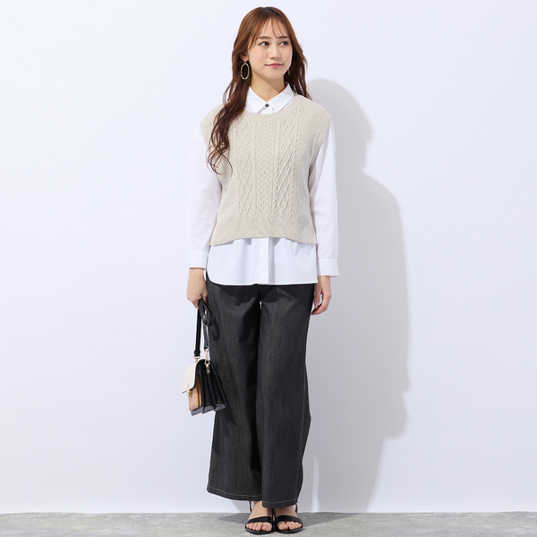 ホールガーメントニットベスト | レディースファッション【JUNIOR