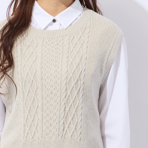 ホールガーメントニットベスト | レディースファッション【JUNIOR
