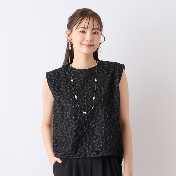 【Charme par Eclat】ウォッシャブル花刺繍ブラウス Charme par Eclat】ウォッシャブル花刺繍ブラウス | レディース