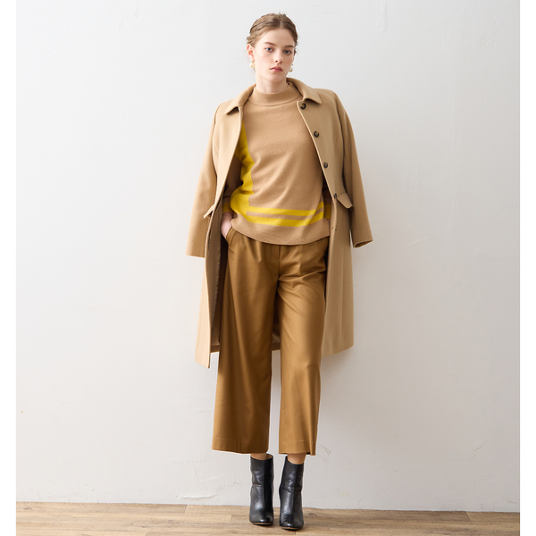 S・Mサイズ】イタリア製素材 ピュアカシミヤステンカラーコート