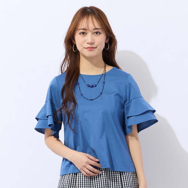 洗える】フリルスリーブTシャツ | レディースファッション【JUNIOR