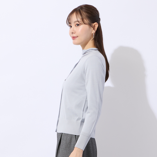 アンサンブル対応】ウールシルクニットカーディガン | レディース