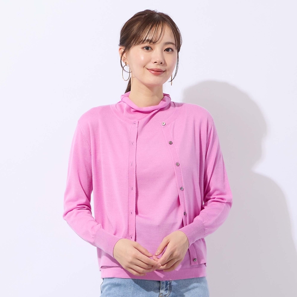 01916-1 デイジーリンフォクシー　ピンク　カーディガン 42 セシル 01916-1 デイジーリンフォクシー ピンク カーディガン 42 セシル 01916