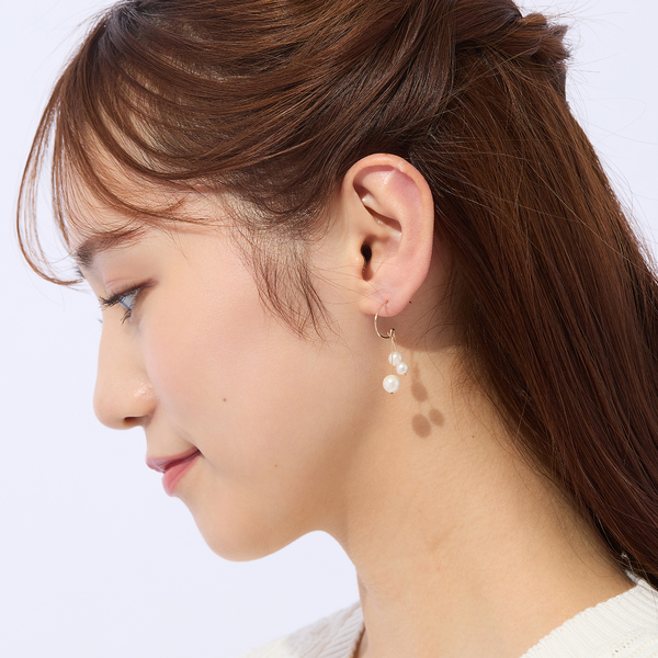 オンラインショップ限定】アコヤパール×淡水パールフックピアス