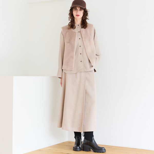ALMA.ROSAムートンジレ R-ISM人気アイテム】フェイクムートンジレ | レディースファッション