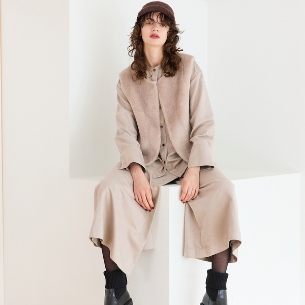 ALMA.ROSAムートンジレ R-ISM人気アイテム】フェイクムートンジレ | レディースファッション