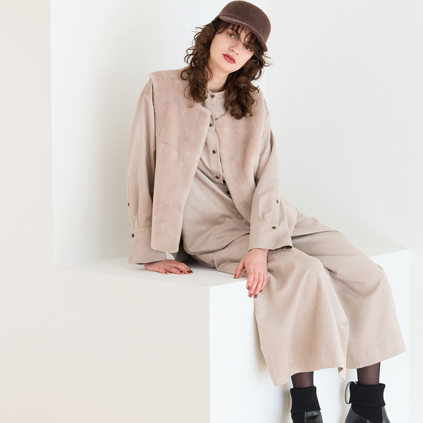 ALMA.ROSAムートンジレ 9.18 InstaLIVE Pickup】 リバーシブルファームートンジレ