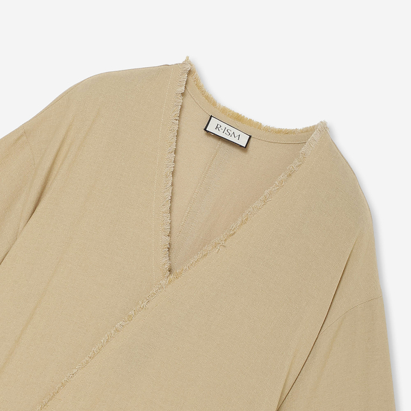 限定ITEM・洗える】フリンジVネックワンピース | レディース