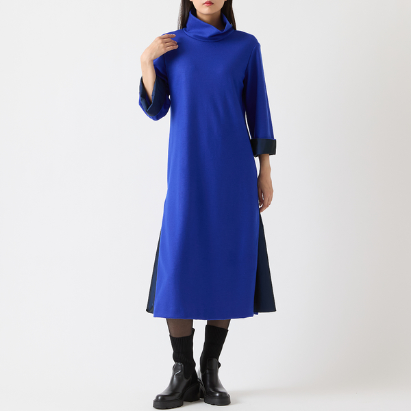 2WAYシルエット】圧縮ウールスムースコクーンワンピース | レディース