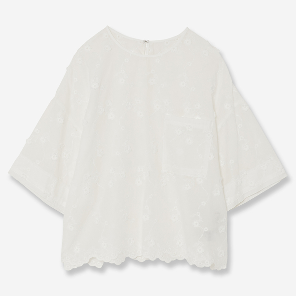 限定ITEM】フラワーエンブロイダリーブラウス | レディース