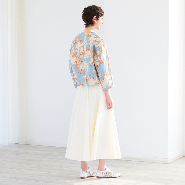 おまとめ【6Y】キャロラインボスマンズ/シャイニートップス＋ホワイトスカート 洗える・S/M/Lサイズ】ブライトローンシャイニーフレアスカート