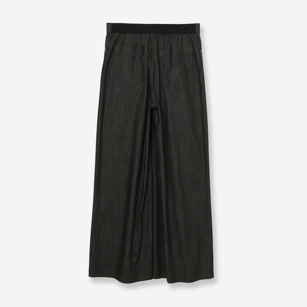 洗える・S/M/Lサイズ】デニムライクベーシックワイドパンツ