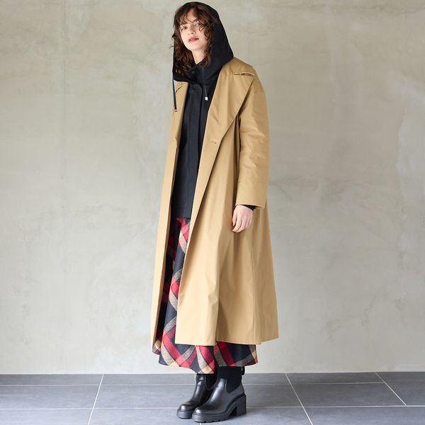 防風・着ぶくれしない】薄ダウンロングコート | レディース