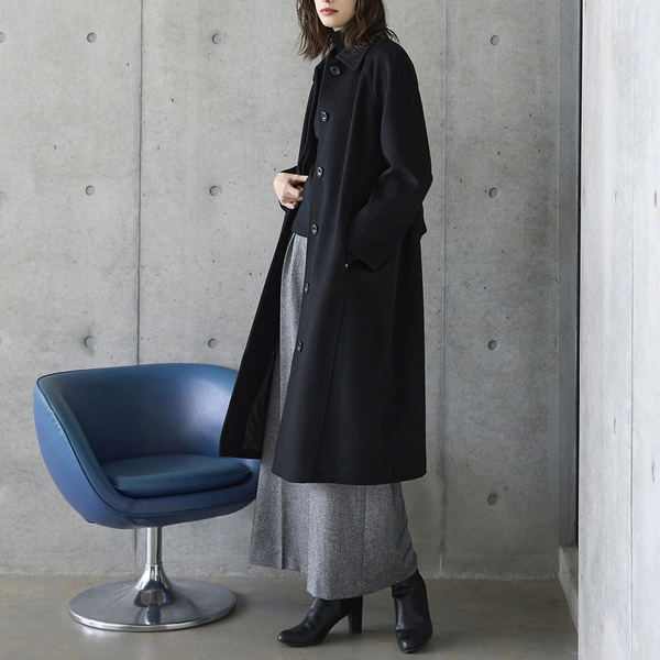 R-ISM名品アイテム】カシミア100％ロングコート | レディース