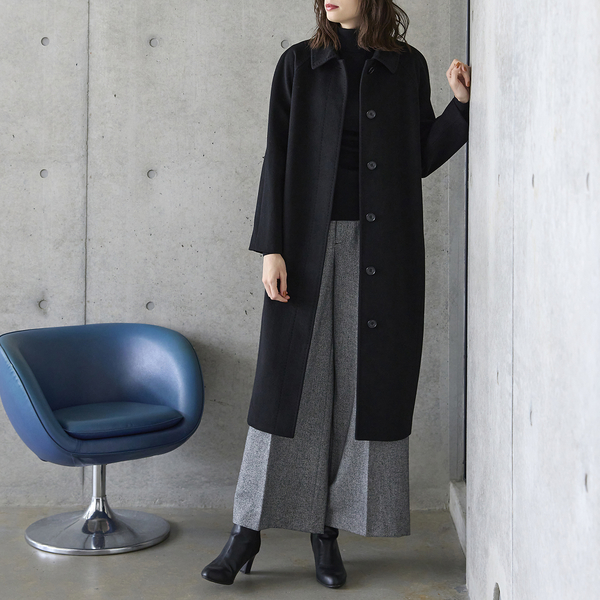R-ISM名品アイテム】カシミア100％ロングコート | レディース