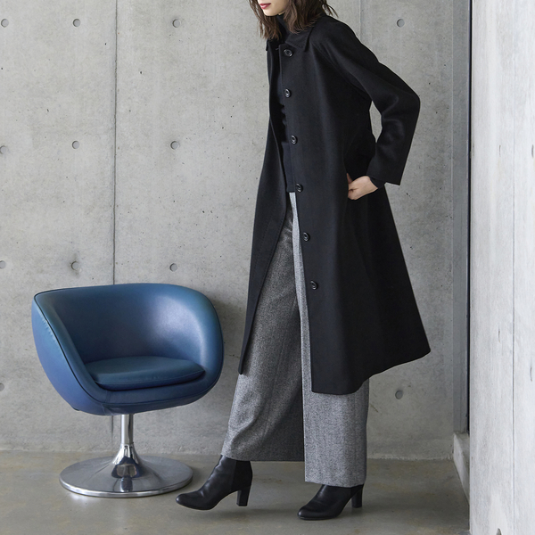 R-ISM名品アイテム】カシミア100％ロングコート | レディース